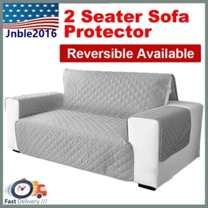 Double Seater Pet Sofa Protector Cover Quilted Couch Covers Water Resistant - Picture 1 of 13
