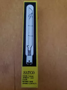 Satco S3248 TUBULAR 130V DC 25-Watt T6.5 Light Bulb Clear Bayonet Base (Box DDD) - Picture 1 of 2