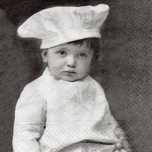 2 lose Servietten Motivservietten Serviettentechnik Vintage Kleiner Koch (1426) - Bild 1 von 2