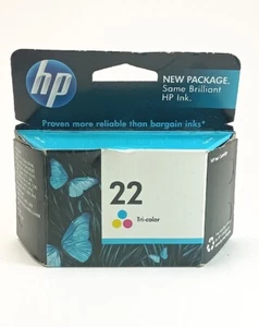 HP 22 Tri Colors Ink Deskjet Officejet EXP SEP 2019 NEW Genuine - Picture 1 of 9