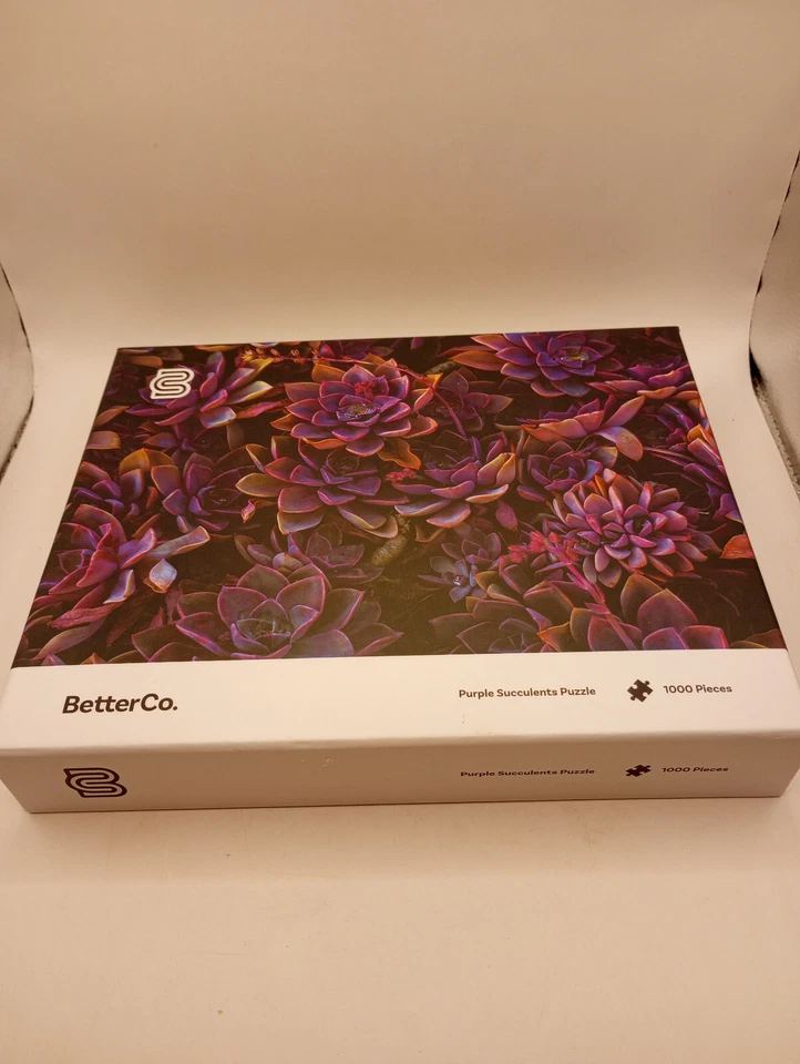 Jigsaw Puzzle by BetterCo. 1000 Pieces Picture of Desert Purple Succulent Plants - Image 1 of 1
