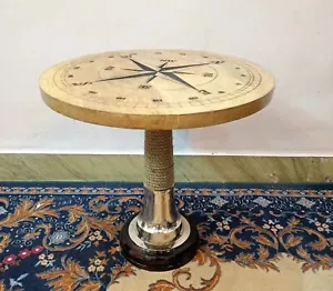 Decorrative wooden coffee table nautical compass directional design bar Table - Picture 1 of 6