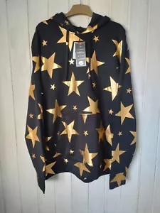 DRILL CLOTHING Gold Stars Hoodie SIZE Large BNWT - Picture 1 of 4