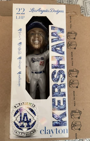 2022 Clayton Kershaw LA Dodgers World Series Ring Bobblehead 7/2022 Cover