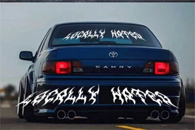 Pegatina odiada localmente JDM golpeado parabrisas boost ventana calcomanía kanji haters V1 Foto 1 de 4