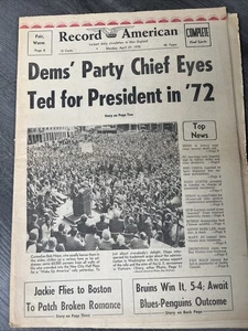 1970 Record American Dem’s Party Chief Eyes Ted For President & Burins Win It 5- - Imagen 1 de 3