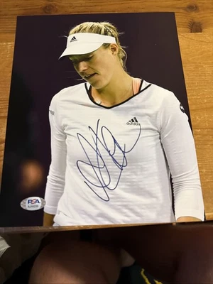 Foto autografiada 8x10 de angelique kerber autenticación PSA Foto 1 de 4