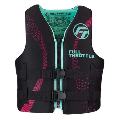 Chaleco salvavidas de secado rápido para adultos Full Throttle - S/M - Aqua/Negro 142100-505-030-2... Foto 1 de 2