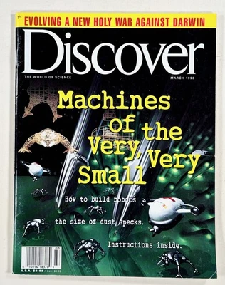 1998 Mar DISCOVER MAGAZINE nanotechnology EVOLUTION & RELIGION Malaria MORE - Image 1 of 4