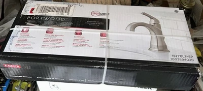 Delta Portwood кран для ванной с одним отверстием ручка - матовый никель - 15770LF-SP - Изображение 1 из 4