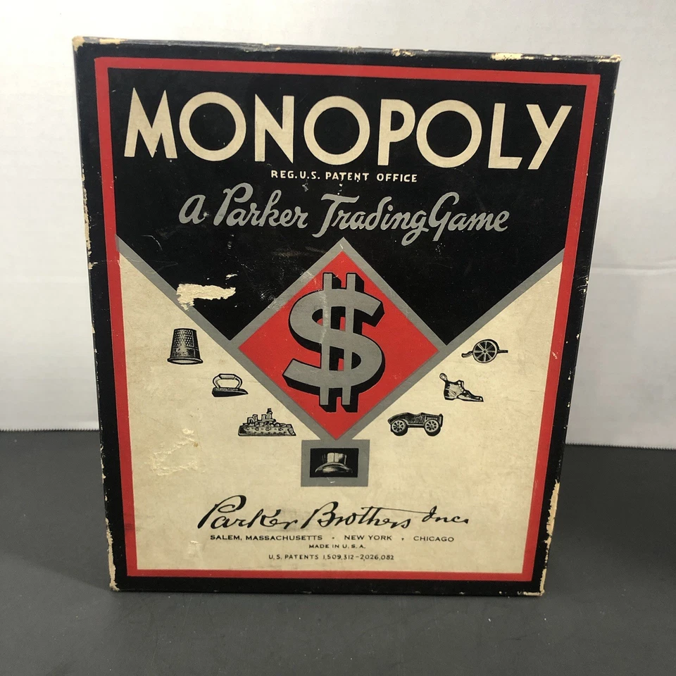 Original 1935 Monopoly, w/ Game Tokens Money Cards & Dice NO BOARD - Image 1 of 3