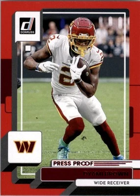 2022 Donruss Press Proof Red #178 Dyami Brown - FB - Image 1 of 2