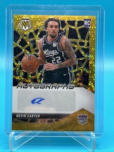 Devin Carter 2024-25 Panini Mosaic Gold Fast Break RC Auto Mosaic 9/10 RAM-DAV - Picture 1 of 2