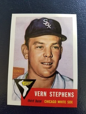 Vern Stephens Chicago White Sox 1991 Topps Archives 1953 T Reprint BLANK BACK - Image 1 of 2