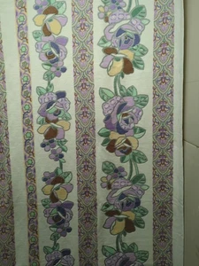 HE FENG 100% Cotton Larger Throw Blanket Floral Raised Design White Back Thick - Picture 1 of 11