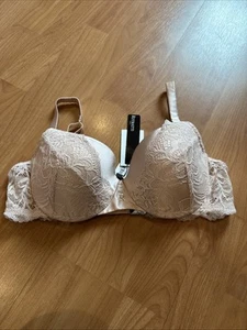 Ritratti Women's Bra Scarlett Luxury Silk Padded New NWT 38C Light Pink $292 - Picture 1 of 11