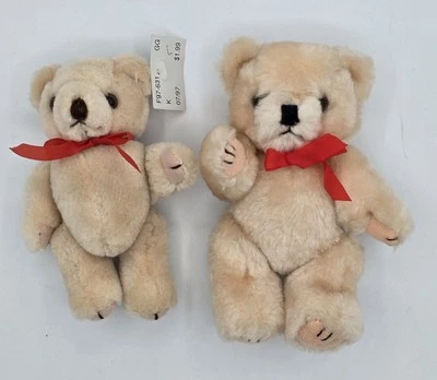 2 Lot RARE VTG 90s Teddy Bears Jointed Legs & Arms Posable Stuffed Bears W/Tag - Image 1 of 4