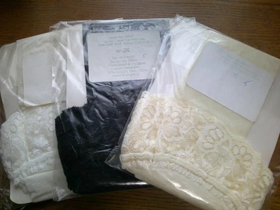 Lote de 3 pares de medias de nailon vintage de encaje Jonquil hasta el muslo Foto 1 de 2