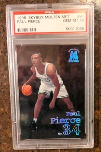 1998 SKYBOX MOLTEN METAL PAUL PIERCE #91 PSA 10 Rookie RC HOF KU CELTICS Gem - Picture 1 of 2