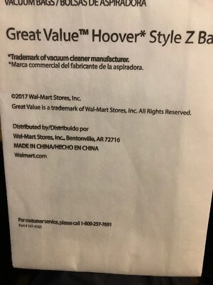 3 bolsas de vacío Hoover tipo Z Breathe Eazy, aspiradora de carrito, buscador de suciedad. Power Drive Foto 1 de 4