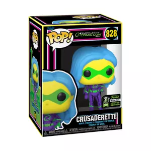 2023 ECCC Funko Pop! ESCLUSIVA Crusaderette LUCE NERA #828 con Protettore Pop - Foto 1 di 10