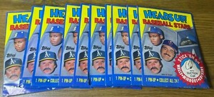 Lot of 10 Packs 1990 Topps Heads Up Baseball Box 24 Pin Ups