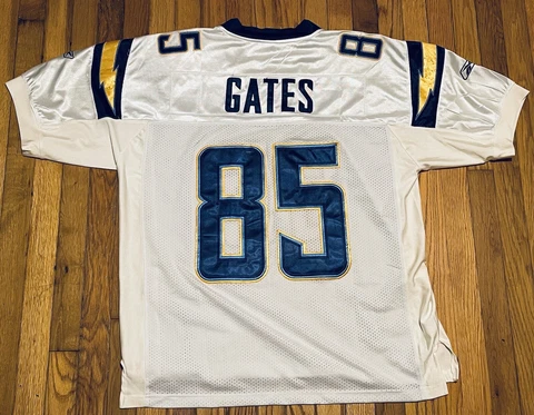 Authentic NFL Antonio Gates Jersey, Reebok, Size 52 Cover