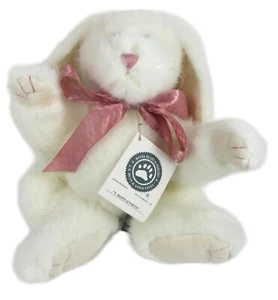Boyds Bears and Friends T. Hopplewhite 12 pulgadas articulado conejito conejo cinta rosa - Imagen 1 de 10