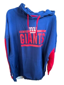 New York Giants 2XL NFL Majestic Hoodie New NYG NY NWT Blue HTF - Picture 1 of 1