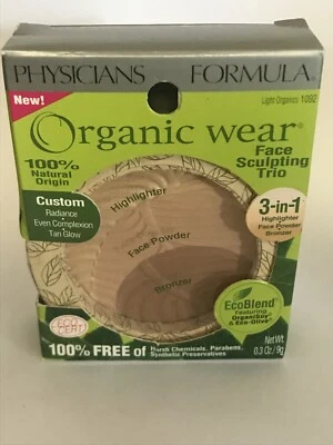Physicians Formula Organic Wear Face Sculpting Trio, # 1092 Light Organics - Image 1 of 2