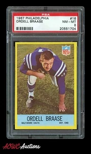 1967 Philadelphia #16 Ordell Braase PSA 8 (NM-MT) - Picture 1 of 2