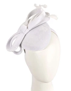 White velvet pillbox winter racing fascinator by Max Alexander 100% AU Seller - Picture 1 of 7