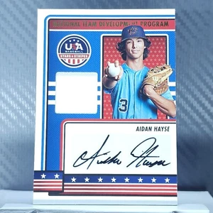 Aidan Hayse 2023 USA Baseball DEVELOPMENT PROTGRAM SIGNATURES MATERIALS #NTDP-AH - Picture 1 of 2
