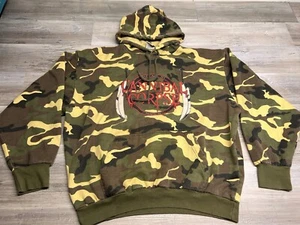 Vintage Cannibal Corpse Hoodie RARE Camo Death Metal Band Sweatshirt Mens Sz 3XL - Picture 1 of 7