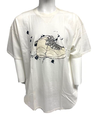 Camiseta blanca vintage retro con diseño de zapatos para hombre de la colección Air Jordan talla XXL Foto 1 de 4