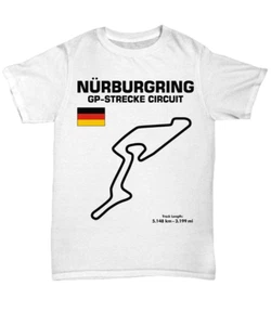 Nurburgring GP Strecke Circuit Outline shirt - Unisex Tee - Picture 1 of 8