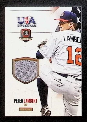 2014 Peter Lambert Panini USA Baseball Rookie Jersey 66/99 - Colorado Rockies - Image 1 of 2