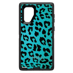 OtterBox Defender for Galaxy Note (Choose Model) Teal Black Leopard Skin Spots - Picture 1 of 11