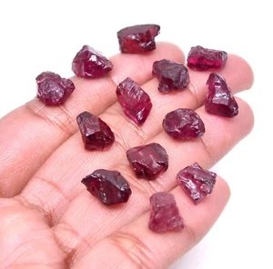 Lotto 16 pezzi granato rodolite naturale sfaccettato esemplare grezzo pietra preziosa - 10-12 mm - Foto 1 di 7