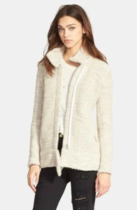 Chaqueta gruesa de punto de manga larga beige talla 42/US 6 de mezcla de lana IRO para mujer 'Ajuma' - Imagen 1 de 4