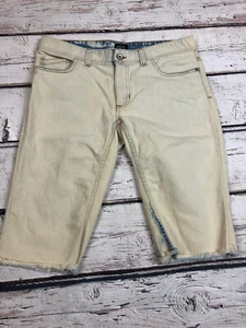 VANS Womens / Juniors Size 11 Bleached Denim Cutoff Bermuda Shorts - Picture 1 of 6