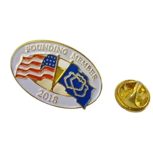 USA National Law Enforcement Founding Member 2019 Lapel Pin Man Cave Flags - Picture 1 of 9