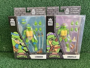 BST AXN Teenage Mutant Ninja Turtles 5” Figures Lot of 2 Leonardo & Donatello - Picture 1 of 4