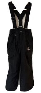 Gerry Performance Snow Bib Ski Pants Overalls Black Unisex Boy Girl XS 5 6 Insul - Picture 1 of 5
