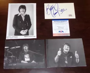 Tarjeta índice autografiada por Burton Cummings 3x5 PSA autenticada The Guess Who - Imagen 1 de 2