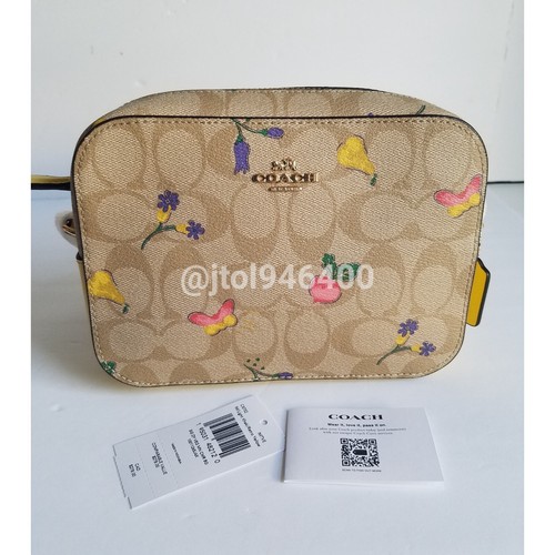 Coach Mini Borsa per Macchina Fotografica In Tela Firmata Con Stampa Vegetariana Sognante