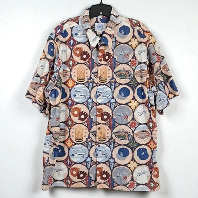 Camisa De Colección Reyn Spooner LA Dodgers Para Hombres XXL Algodón Hawaiano Botón Brooklyn Foto 1 de 4