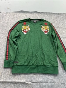 Damati Sweat Shirt Herren XL grün bestickt rot rose TIGER LANGARM - Bild 1 von 19