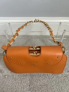 Bolso de mano Ann Taylor de cuero genuino mandarina/oro - Imagen 1 de 19