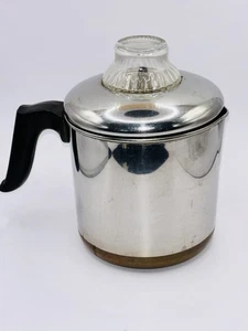 Vintage Revere Ware 1801 Kupferboden Herdplatte Kaffeemaschine Kaffeekanne 4 Tassen - Bild 1 von 7